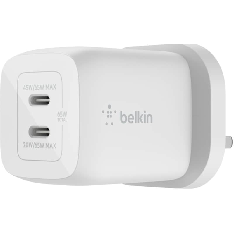Φορτιστής Πρίζας Belkin BoostCharge Pro Dual USB-C 65W - Λευκό