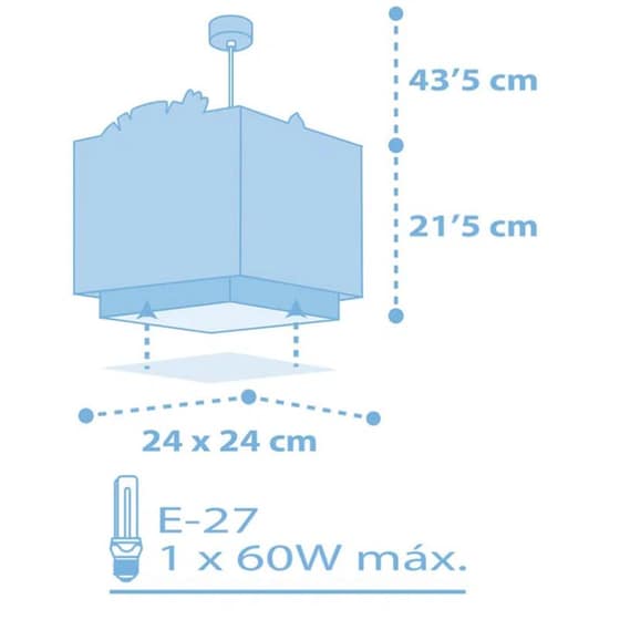 Παιδικό Φωτιστικό Οροφής Ango Baby Jungle 63112T - Μπλε image 6