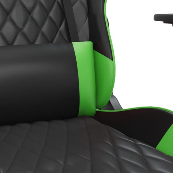 Καρέκλα Gaming VIDAXL 3143767 με Υποπόδιο από Τεχνητό Δέρμα - Μαύρο image 6