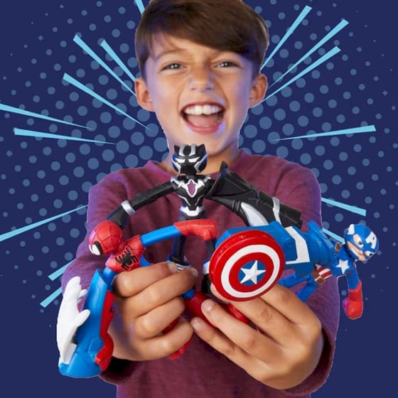 Hasbro Play-Doh Marvel Spiderman/ Black Panther/ Captain America 3 Σχέδια 2 Τμχ - Τυχαία Επιλογή Σχεδίου (G0333) image 18