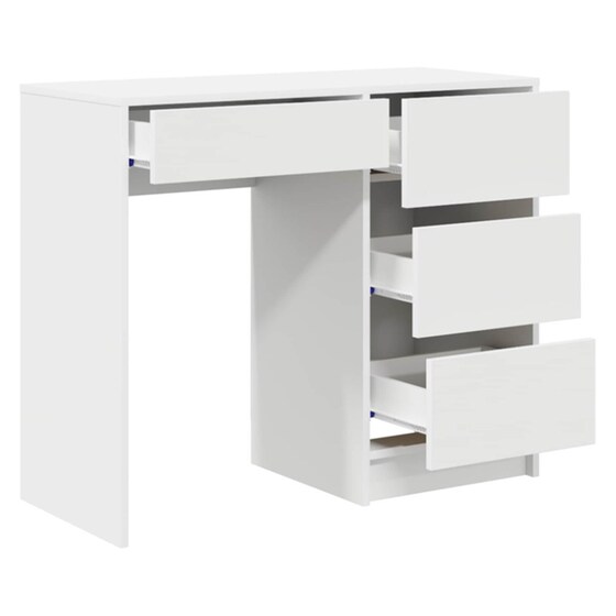 Γραφείο VidaXL από Επεξεργασμένο Ξύλο 90x37,5x75 cm - Λευκό image 4