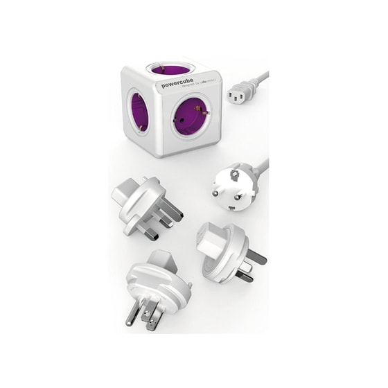 Powercube Rewirable - Πολύμπριζο - Λευκό-Μωβ image 1