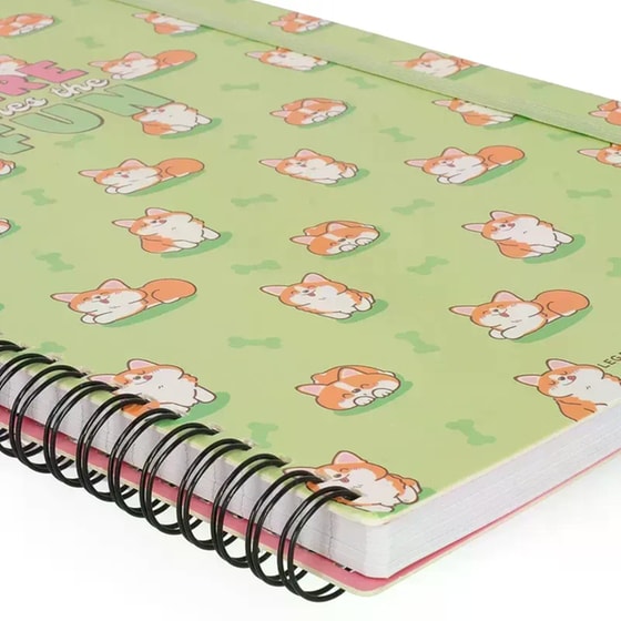 Σημειωματάριο Legami Ριγέ Σπιράλ Maxi Corgi image 3