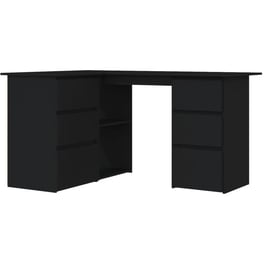 Γραφείο Γωνιακό VidaXL από Μοριοσανίδα 145x100cm - Μαύρο