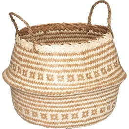 Καλάθι Αποθήκευσης Spitishop Ψάθινο 34x31cm - Μπεζ