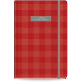 Ημερολόγιο Ημερήσιο The Writing Fields 2025 Plaid Κόκκινο 16.6x23.8cm