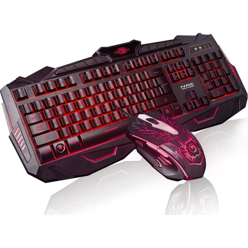 MARVO Marvo Combo KM400 G1 Σετ Gaming Πληκτρολόγιο με Φωτιζόμενα πλήκτρα Ποντίκι (US)