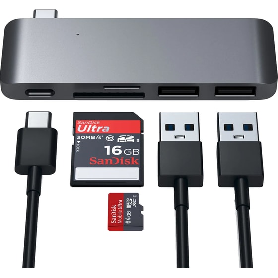 Satechi ST-TCUPM USB Hub 5-Port USB 3.0 συμβατό με USB-C image 3