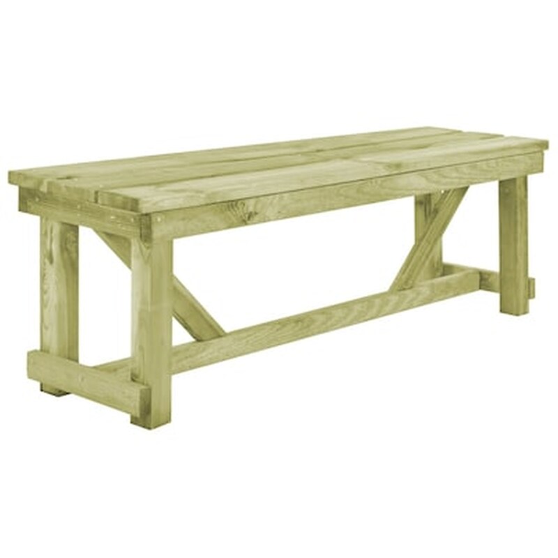 Παγκάκι Κήπου VidaXL από Εμποτισμένο Ξύλο Πεύκου 140x38x45cm - Καφέ