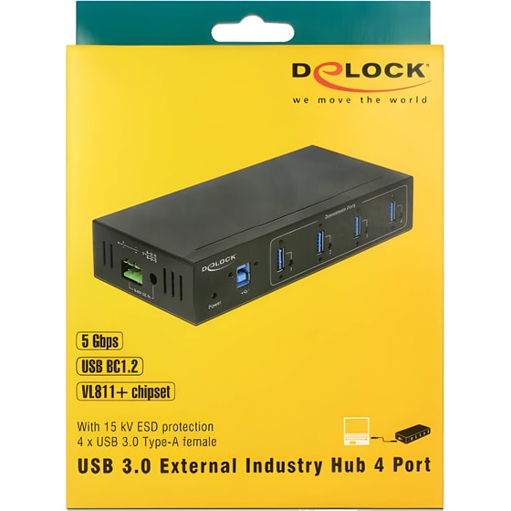DeLock 63309 USB Hub 4-Port USB 3.0 συμβατό με USB-A image 3