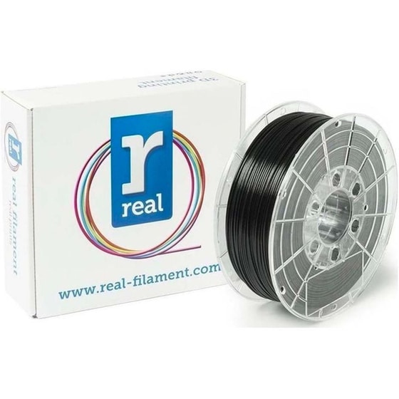 Real Filaments νήμα 3D εκτυπωτή PETG - 0.5kg 1.75mm - Μαύρο image 0