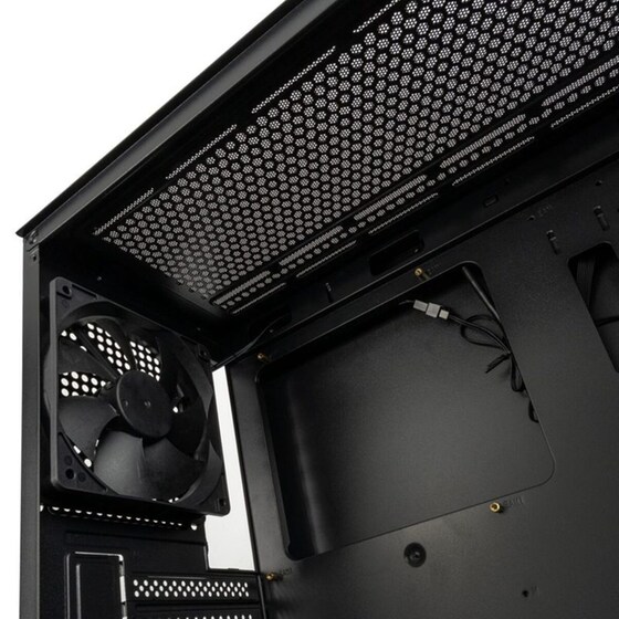 Kolink Observatory Hf Mesh Pwm Midi Tower Case - Black (with 3x120mm Black Pwm Fans) image 3