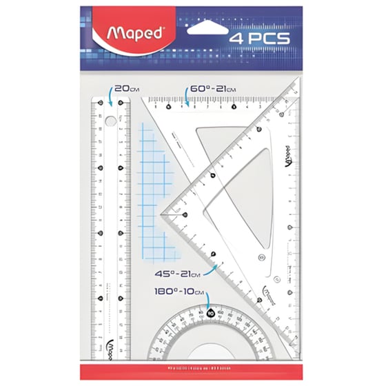 Σετ Όργανα Γεωμετρίας Maped Μεσαίο Cristal 20 cm image 0