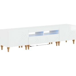 Έπιπλο Τηλεόρασης VidaXL με LED 3 τμχ 178 x 35 x 43 cm - Γυαλιστερό Λευκό