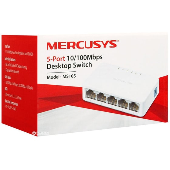 Mercusys MS105 Network Switch Unmanaged L2 Fast Ethernet (100 Mbps) image 1