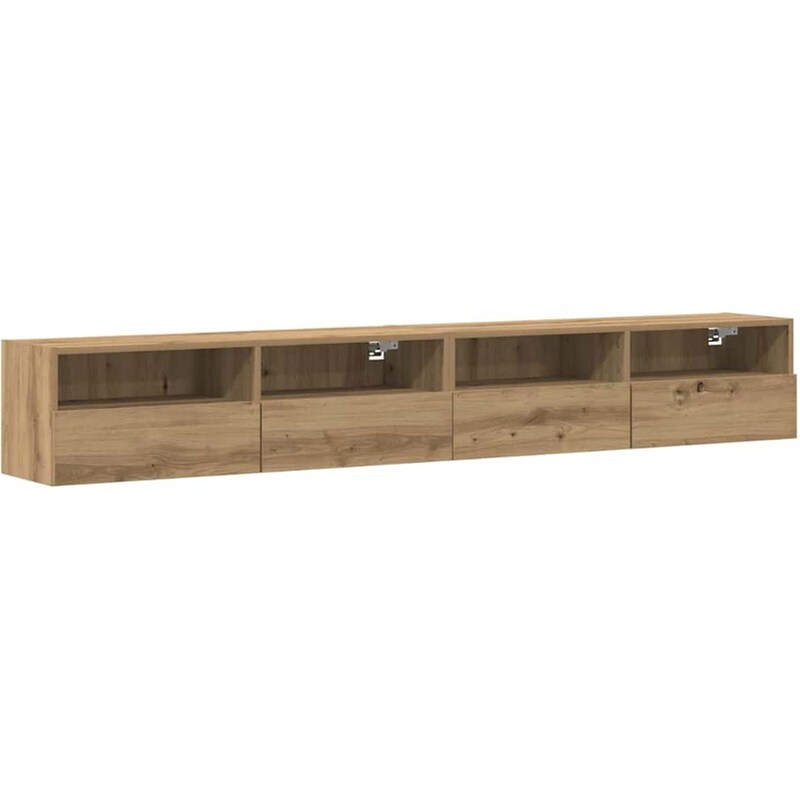 Έπιπλο Τηλεόρασης VidaXL Επιτοίχιο 2 τμχ 100 x 30 x 30 cm - Artisan Δρυς