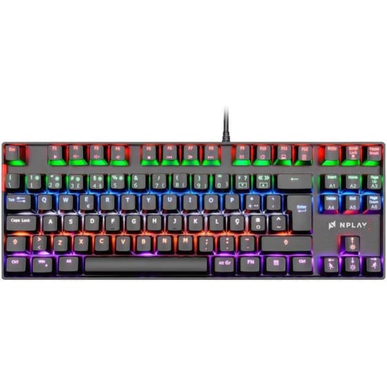 Nplay Conquer 1.0 Gaming Μηχανικό Ενσύρματο Πληκτρολόγιο RGB Μαύρο (US) image 0