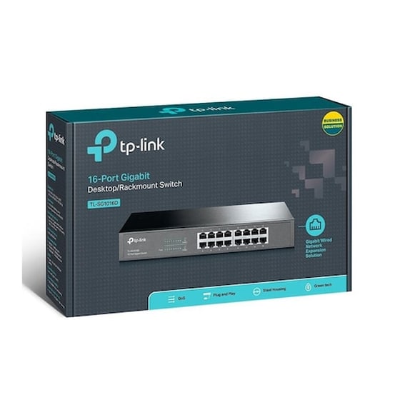 TP-Link TL-SG1016D Network Switch Unmanaged L2 10/100/1000 Mbps με 16 Θύρες image 1