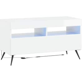 Έπιπλο Τηλεόρασης με LED VidaXL Breda - Γυαλιστερό Λευκό