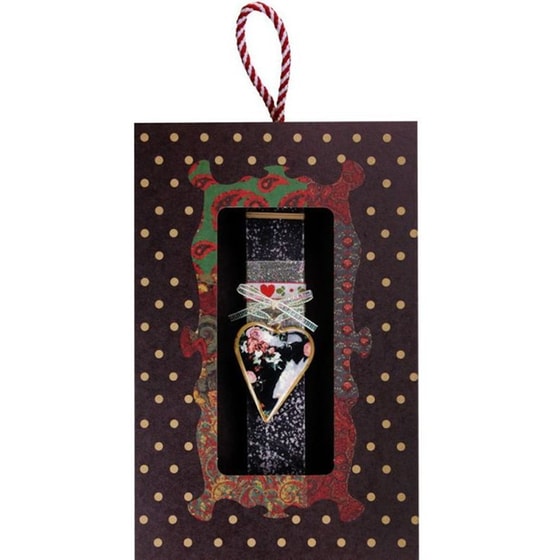 Λαμπάδα&nbsp;Synchronia&nbsp;Καρδιά&nbsp;Φλοράλ&nbsp;Μικρή&nbsp;Μαύρο image 0