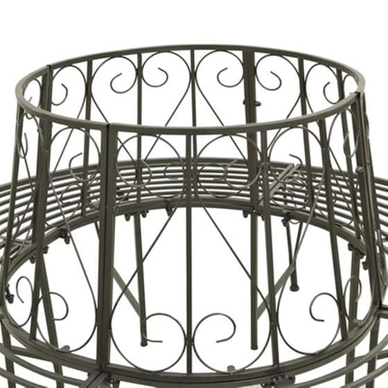 Παγκάκι Δέντρου VidaX Ατσάλινο 160x89 cm - Γκρι/Ασημί image 5