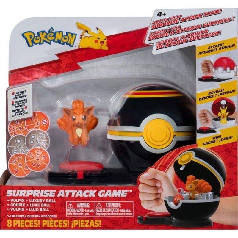 JAZWARES Φιγούρα Jazwares Pokemon Suprise Attack - Vulpix With Luxury Ball