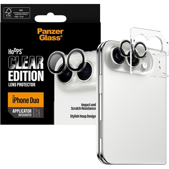 Προστατευτικό καμερών Apple iPhone Duo - PanzerGlass Hoops Camera Lens Protector - Transparent image 3