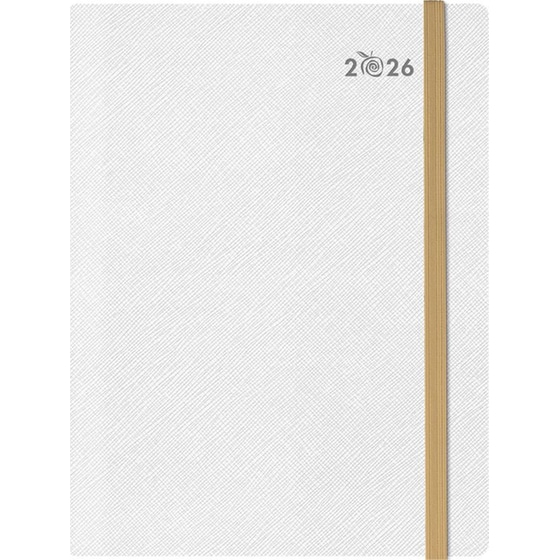 Ημερολόγιο Ημερήσιο 2026 Θεοφύλακτος 12M Saffiano Off White image 0