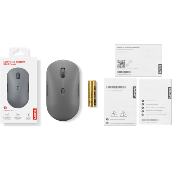 Lenovo 350 Bluetooth Silent Ασύρματο Ποντίκι - Luna Grey image 5