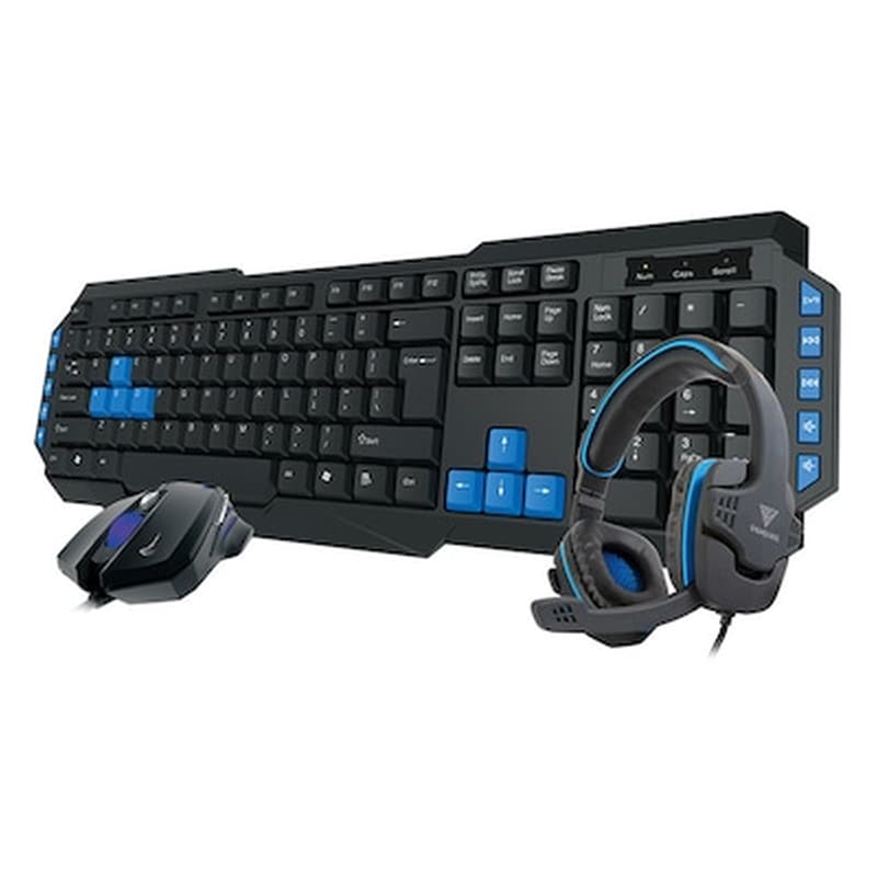 GAMDIAS Poseidon E1 Combo Keyboard + Mouse + Headset Black (US)