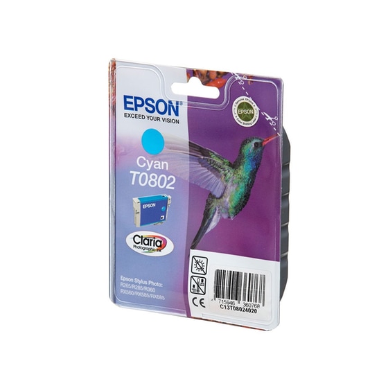 Epson T0802 Κυανό Μελάνι Εκτυπωτή C13T08024011 image 1
