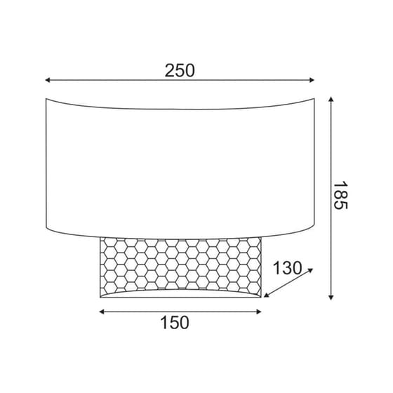 Απλίκα Τοίχου Aca Nisyros Tf20831wb Υφασμάτινη 25x13x18.5 cm - Μαύρη image 1