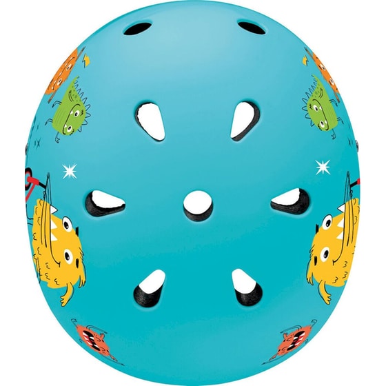 Παιδικό Κράνος SHOKO με Φως Minty Monsters Medium (51-54 cm) - Γαλάζιο με Σχέδιο image 4