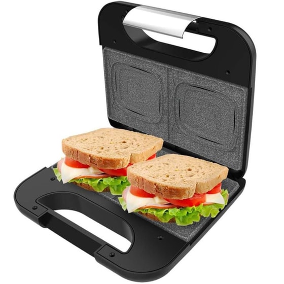 CECOTEC Rock'nToast Square + CEC-02953 800 W Ασημί Τοστιέρα- Σαντουιτσιέρα image 1