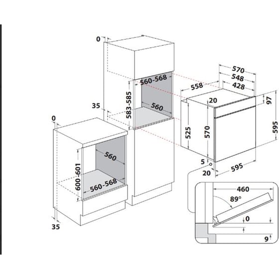 WHIRLPOOL OMK58RU0X 71 Lt Inox Εντοιχιζόμενος Φούρνος Άνω Πάγκου image 8