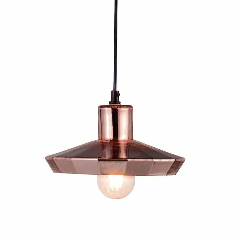 ACA DECOR Φωτιστικό Οροφής Μονόφωτο Aca Decor Ks174522pc Γυάλινο - Ασημί