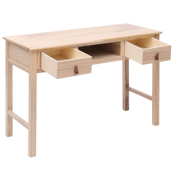Γραφείο με Συρτάρια VidaXL από Ξύλο 110x45cm - Φυσικό image 2