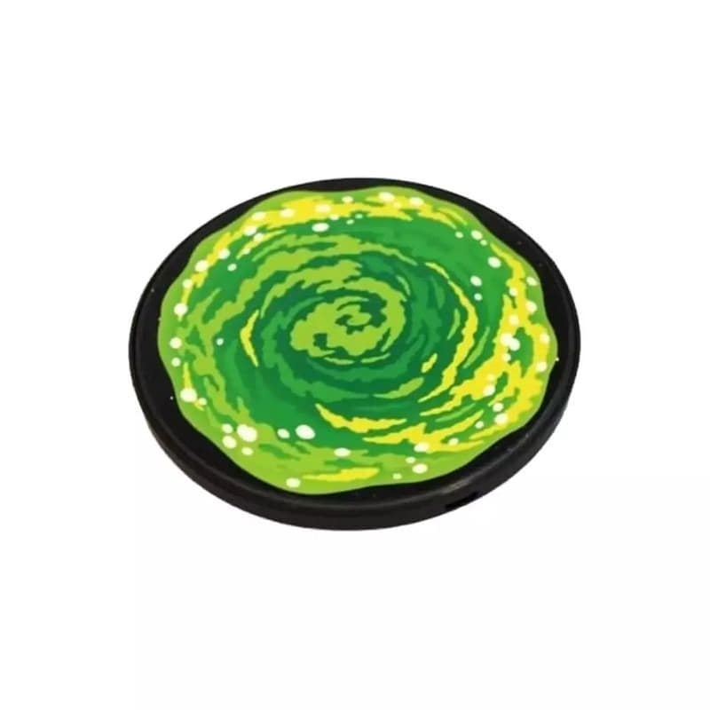 Ασύρματος Φορτιστής Lazerbuilt Rick Morty Portal Wireless Charger USB-C 10 W - Πράσινο