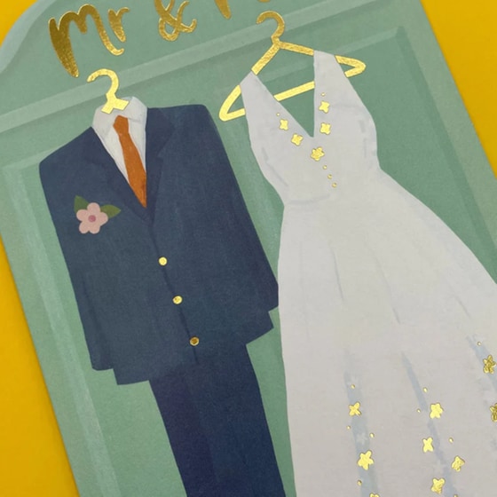 Ευχετήρια Κάρτα Mr&Mrs Suit&Dress image 1
