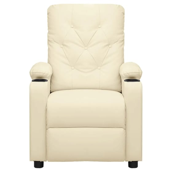 Πολυθρόνα Μασάζ VidaXL από Συνθετικό Δέρμα - Κρεμ image 0