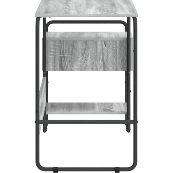 Γραφείο VidaXL με Αποθηκευτικό Χώρο 131,5x50x75,5 cm - Γκρι Sonoma image 4