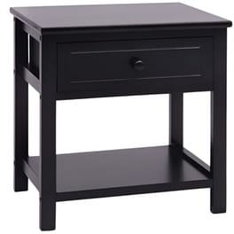 Κομοδίνο Vidaxl Ξύλινο 40x29x42 cm - Μαύρο