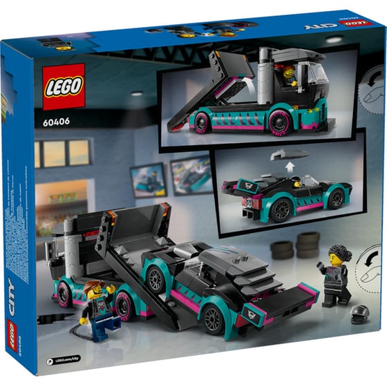 LEGO® City Race Car and Car Carrier Truck (60406) image 3