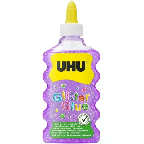Χρυσόκόλλα Uhu Glitter Μωβ 177ml image 0