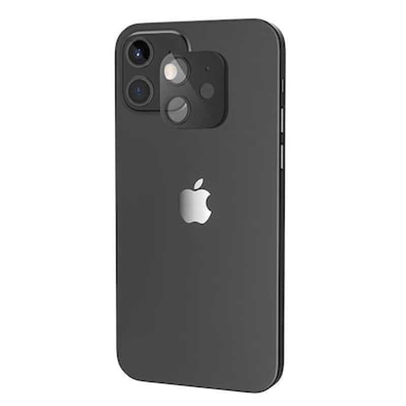 HOCO Προστατευτικό καμερών Apple iPhone 12 Mini - Hoco 3d Metal Frame Film Tempered Glass Black