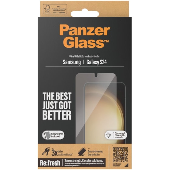 Προστατευτικό οθόνης Samsung Galaxy S24 - Panzerglass Screen Protector Ultra Wide Fit Anti-Scratch image 5