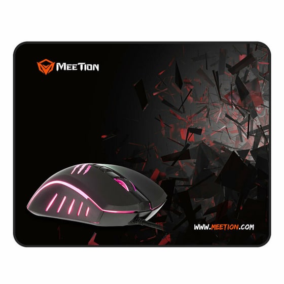Meetion C011 RGB Gaming Ενσύρματο Ποντίκι + Mousepad Μαύρο image 6