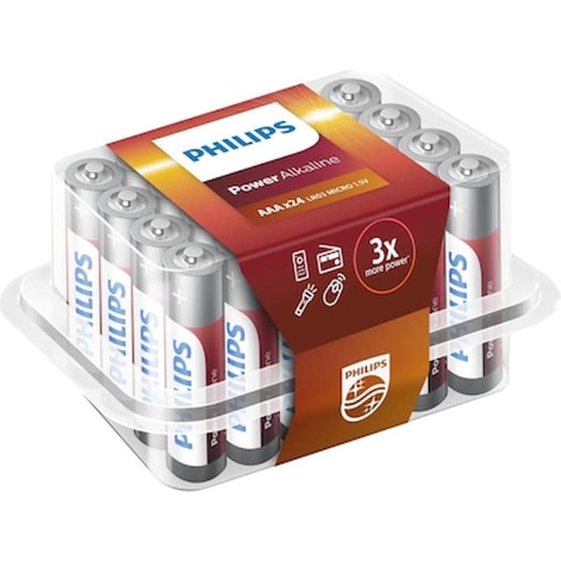 PHILIPS Philips Αλκαλικές Μπαταρίες Lr03 AAA 1.5V 24τμχ