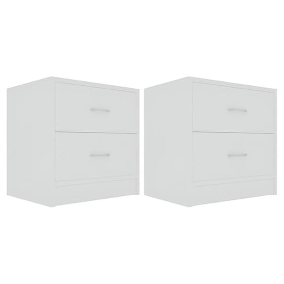 Κομοδίνο Vidaxl Από Μοριοσανίδα 2τμχ 40x30x40 cm - Λευκό image 0