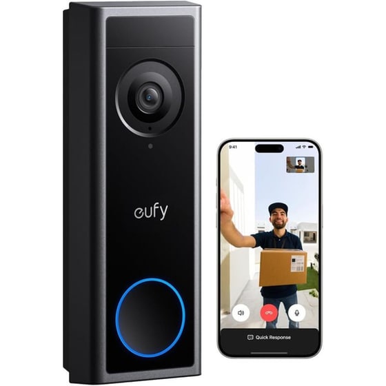 Ασύρματη IP Camera eufy C31 2K Doorbell με WiFi & Ανίχνευση κίνησης - Μαύρο image 0